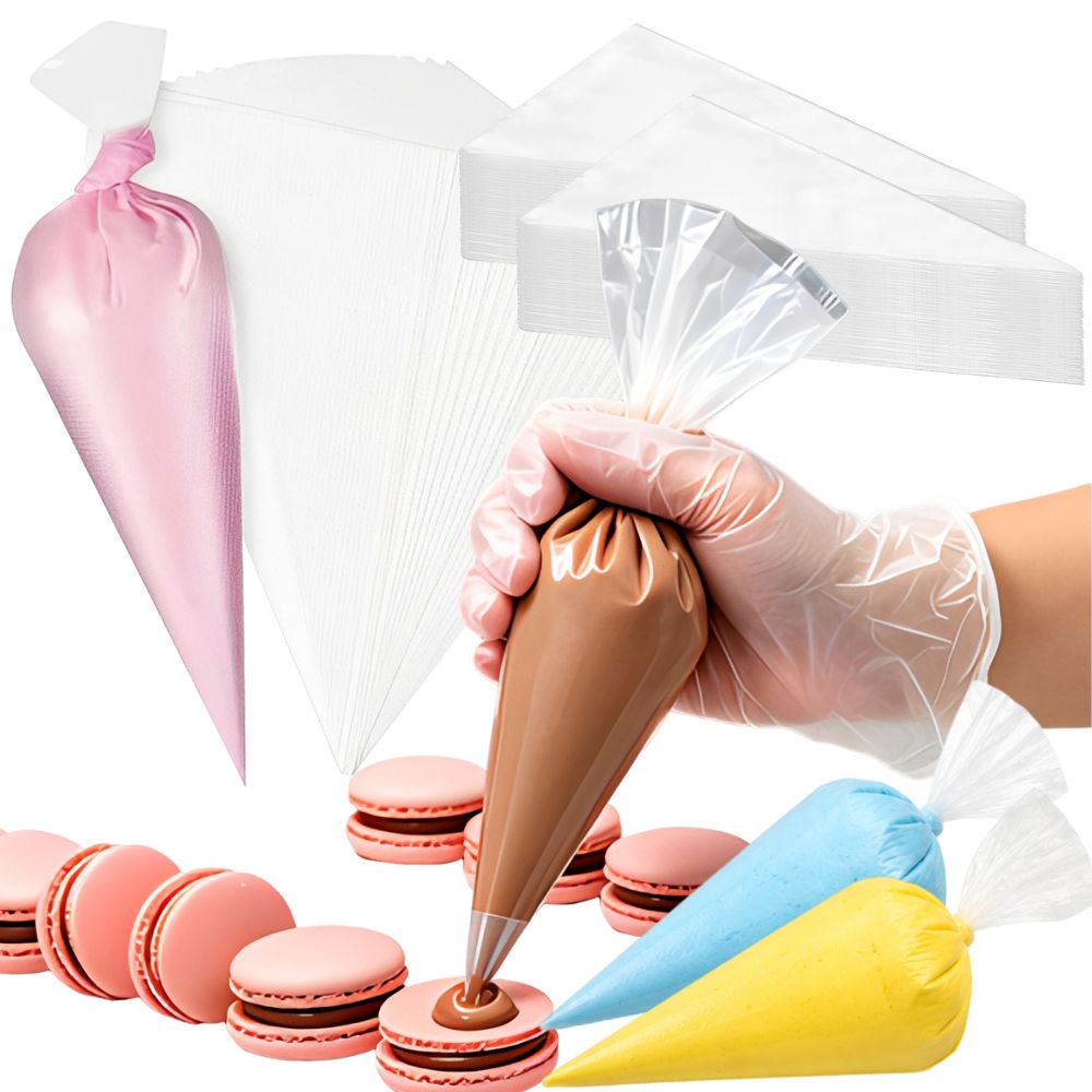 Piping Bag Disposable - 50pcs S/M/L Transparent Disposable Pastry Piping