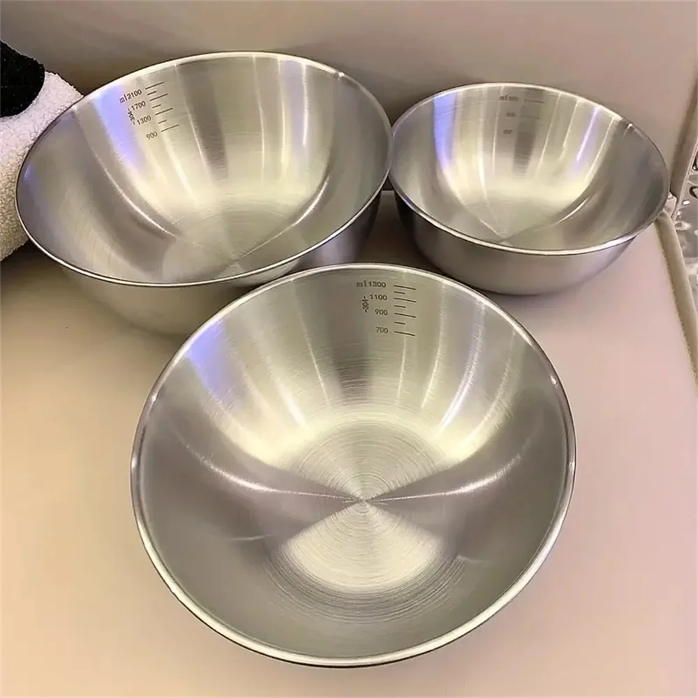 Kitchen Baking Kit - 1-3 Stainless Steel Bowl Set with