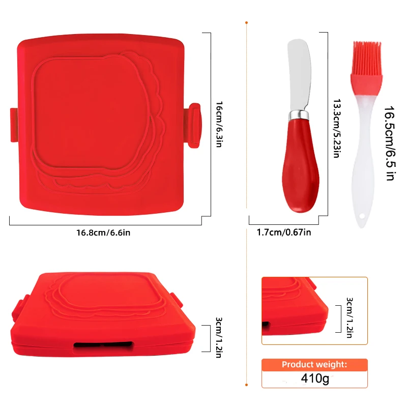 3pack Food Grade Sandwich Toas - Kitchen Baking Brush recension och pris