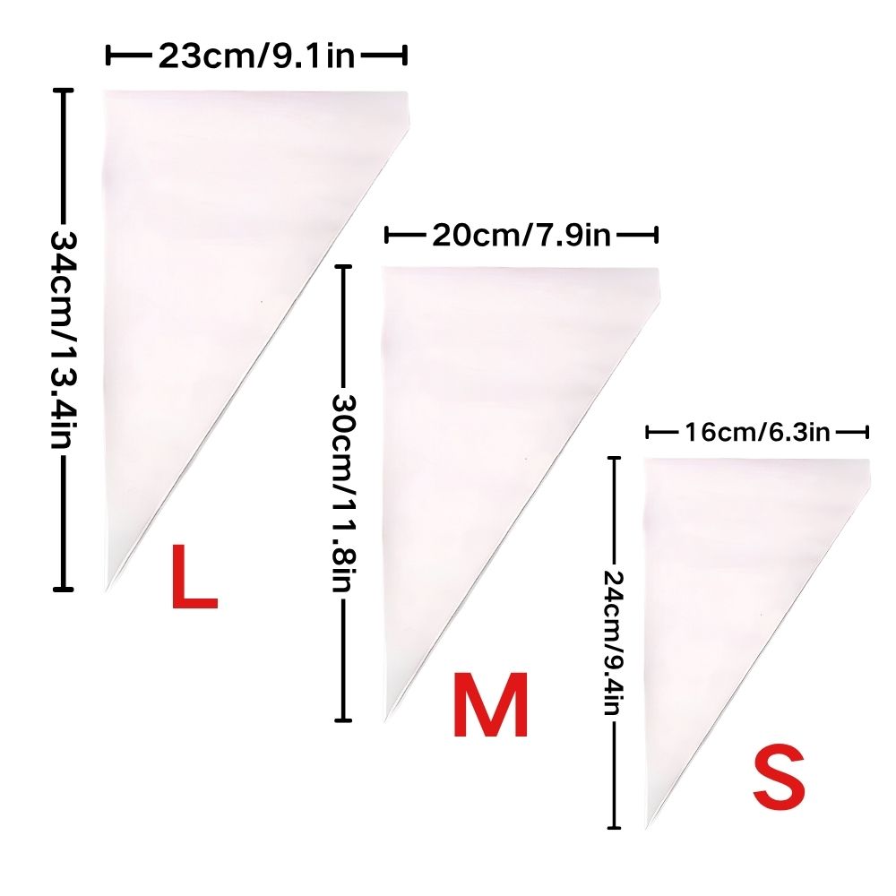 50pcs S/M/L Transparent Dispos - Piping Bag Disposable recension och pris