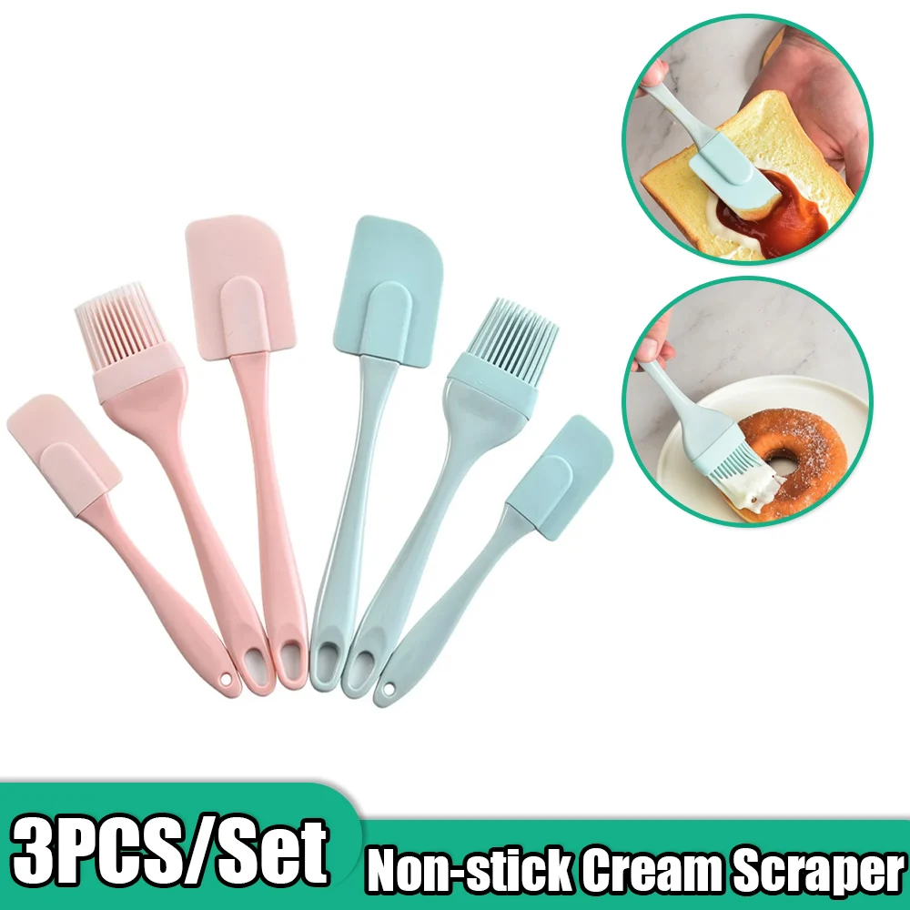3Pcs Non-Stick Silicone Cream  - Kitchen Baking Brush recension och pris