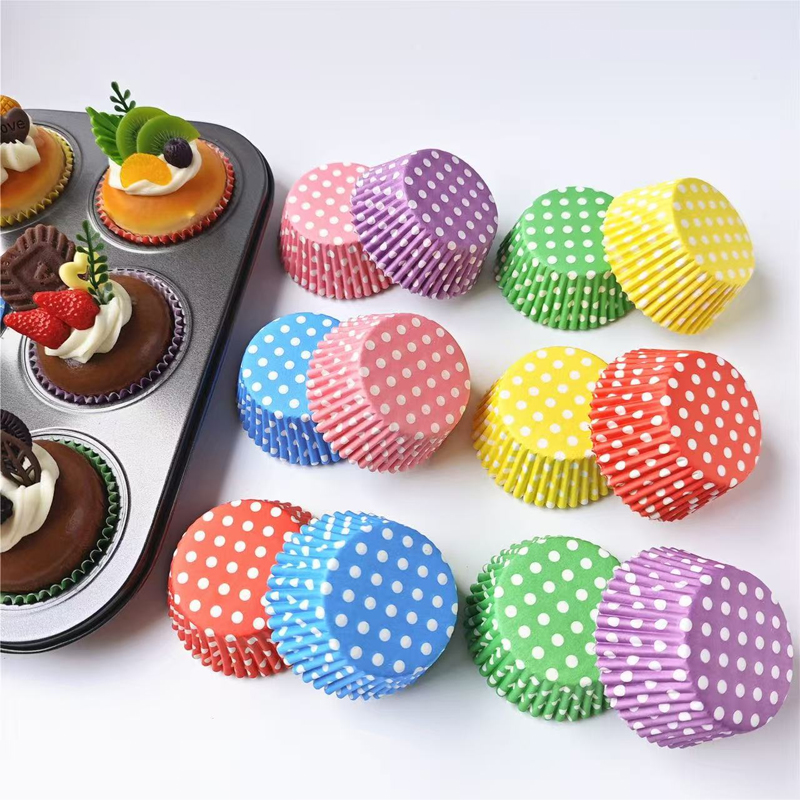 100Pcs Polka Dot Cake Paper Li - Kitchen Paper For Baking recension och pris
