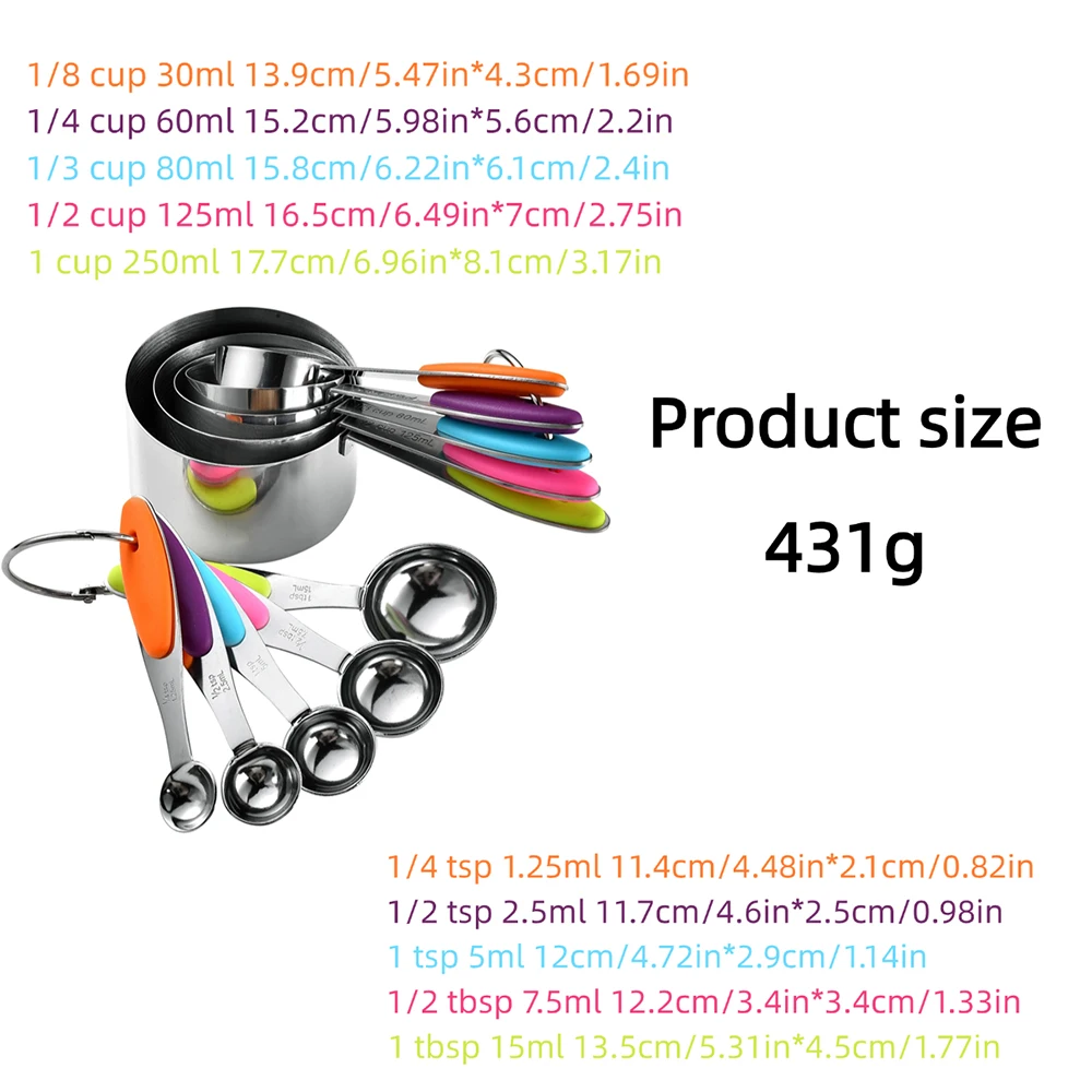 5/10Pcs Stainless Steel Measur - Kitchen Baking Kit recension och pris