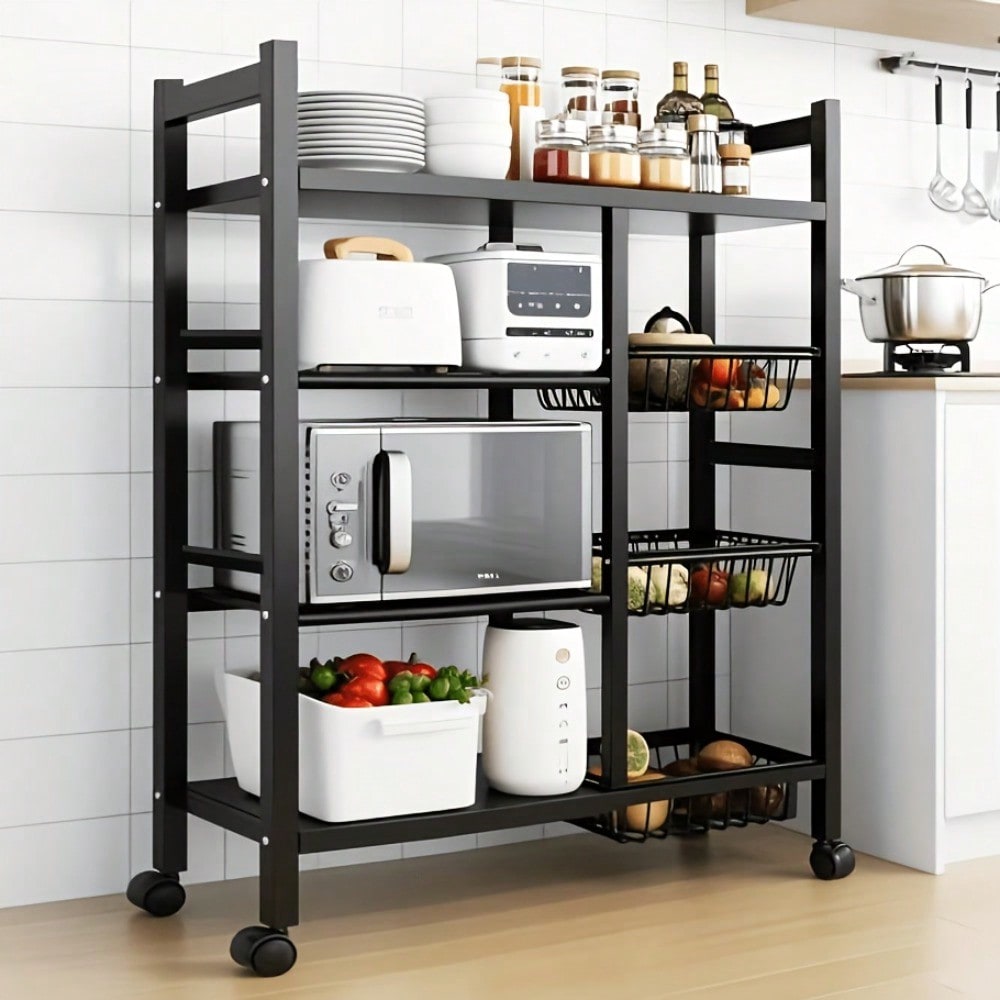 Movable Kitchen Storage Rack W - Kitchen Baking Island recension och pris