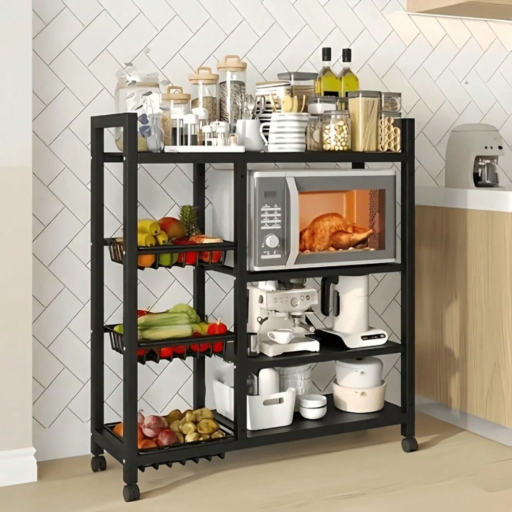 Movable Kitchen Storage Rack W - Kitchen Baking Island recension och pris