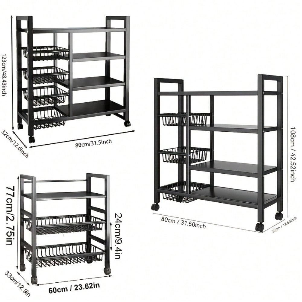Movable Kitchen Storage Rack W - Kitchen Baking Island recension och pris