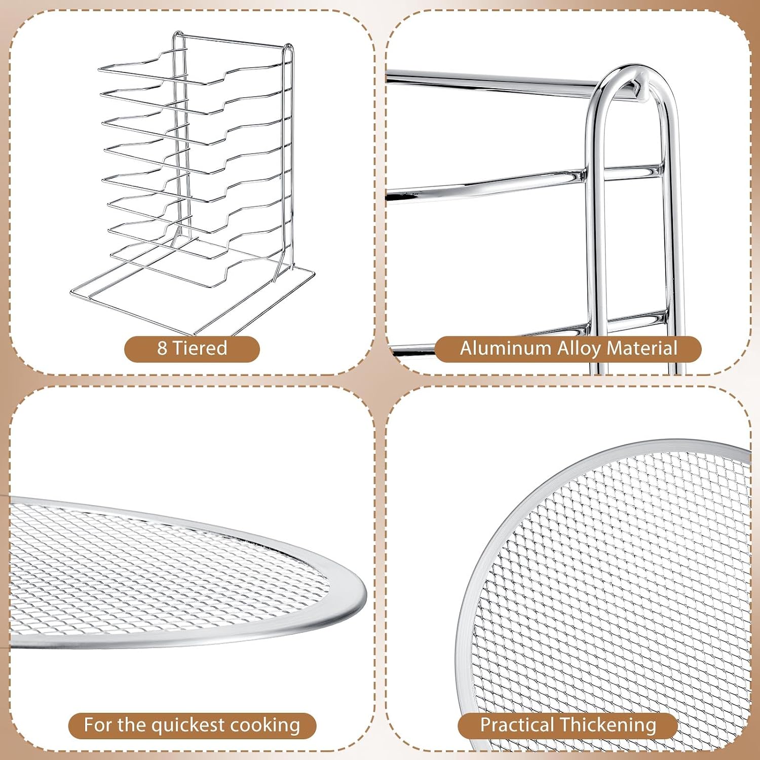 Pizza Rack 8 Tiered Stand With - Kitchen Baking Kit recension och pris