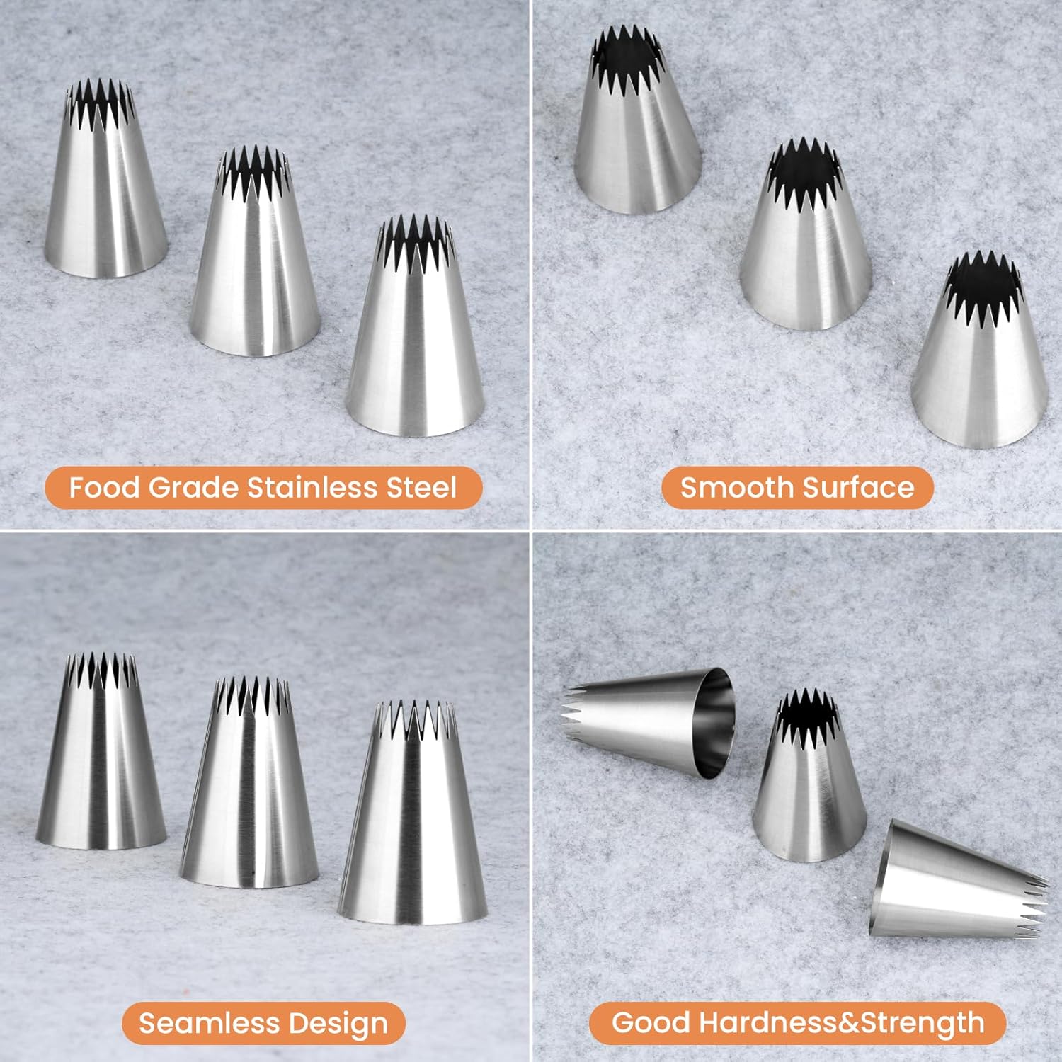 3Pcs Piping Bags and Tips Set, - Piping Bag Disposable recension och pris