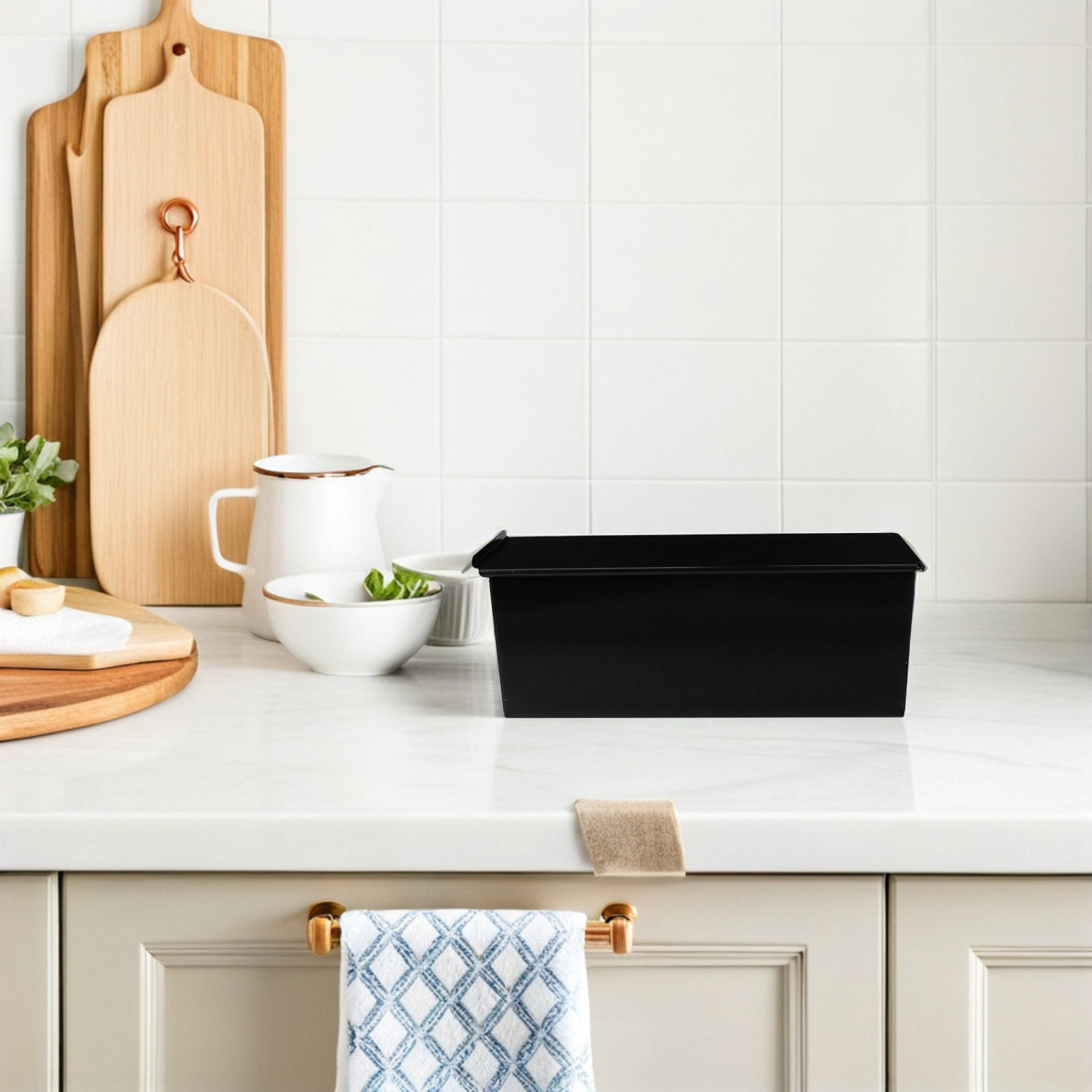 1Pcs Black Loaf Pan with Lid N - Kitchen Oven Baking Pans recension och pris