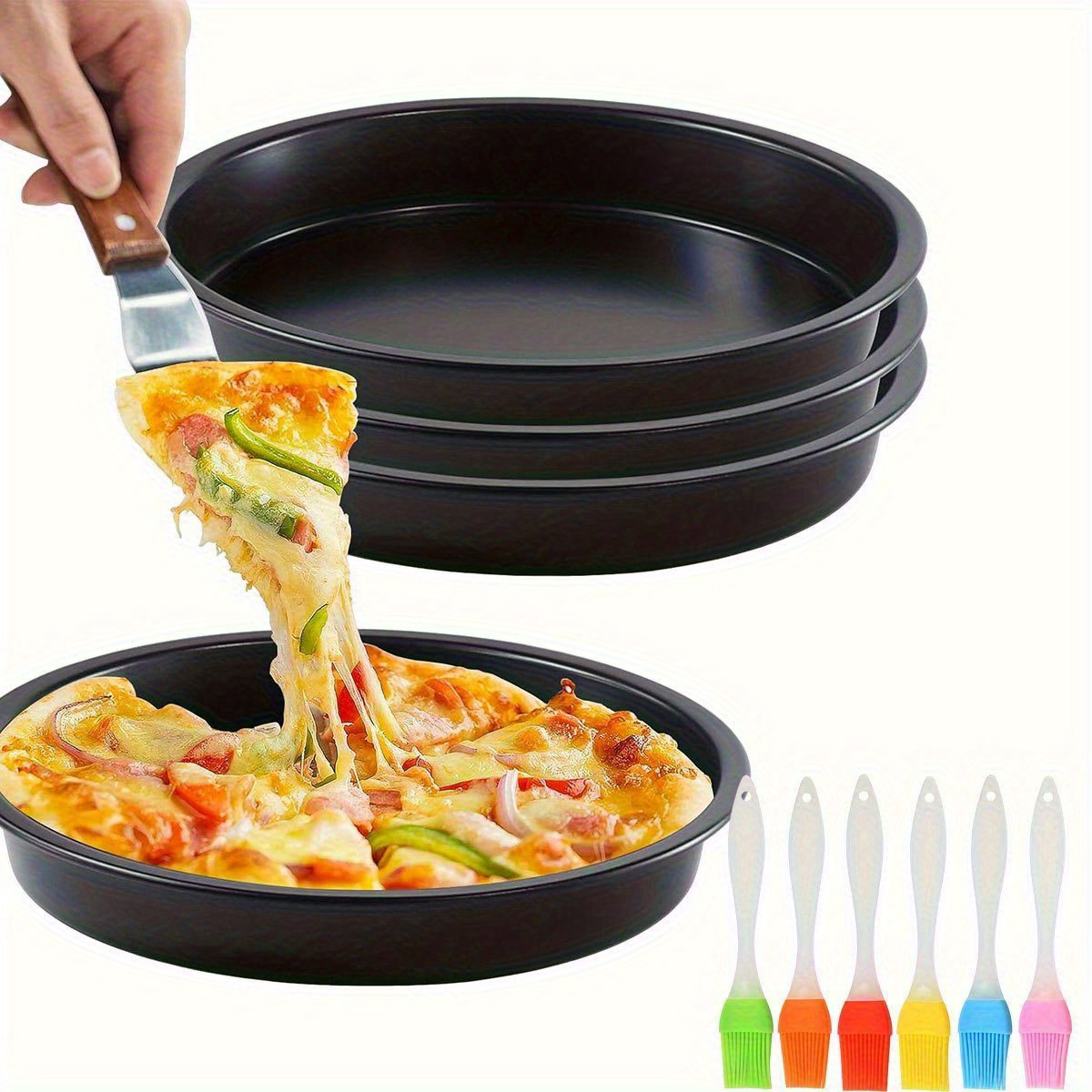 6/8/9/10inch Non-Stick Pizza T - Kitchen Baking Brush recension och pris