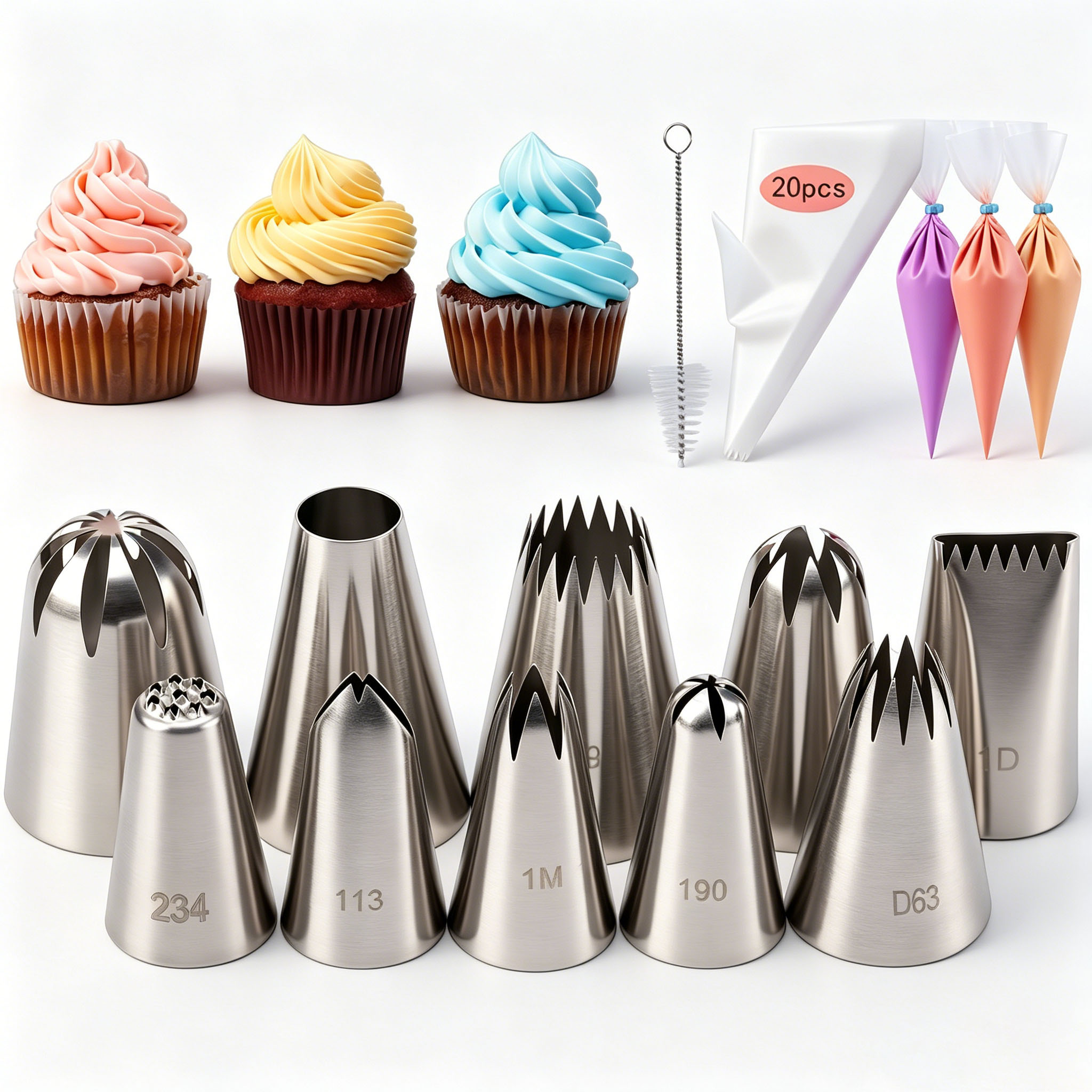 31Pcs Cake Decorating Piping T - Piping Bag Disposable recension och pris