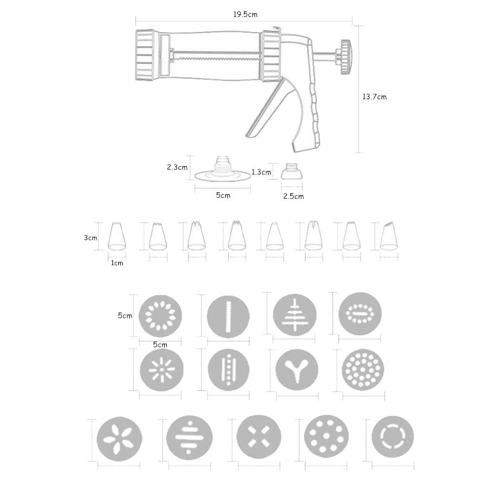 LMETJMA Cookie Press Kit Biscu - Piping Bag Disposable recension och pris