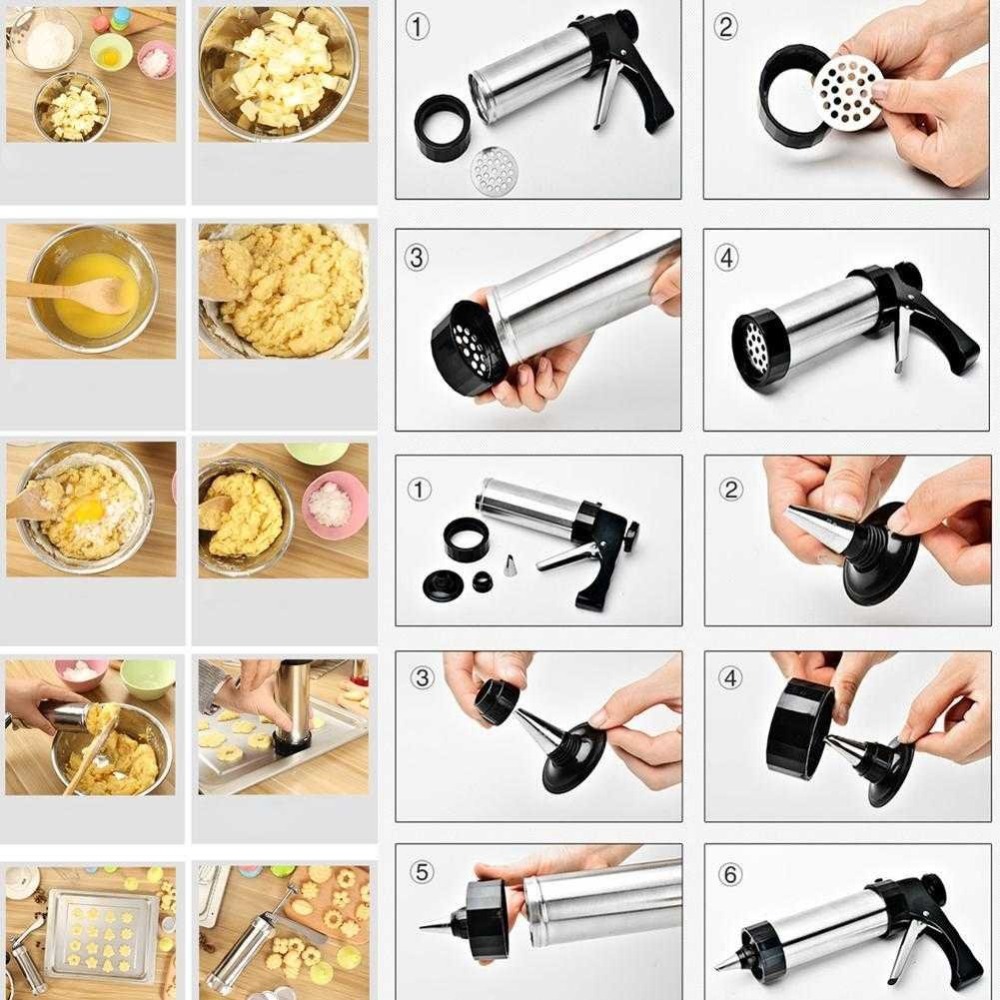 LMETJMA Cookie Press Kit Biscu - Piping Bag Disposable recension och pris
