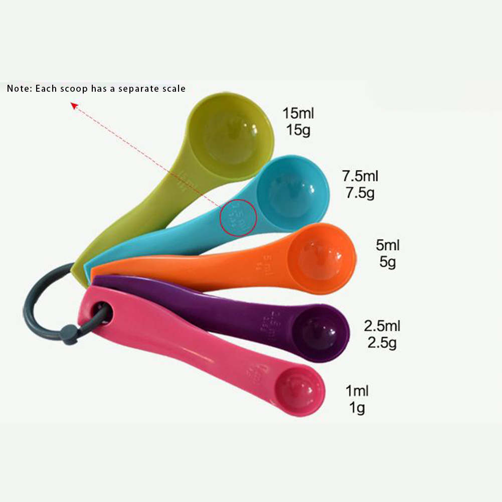 5-Piece Colorful Salt Oil Spoo - Kitchen Baking Kit recension och pris