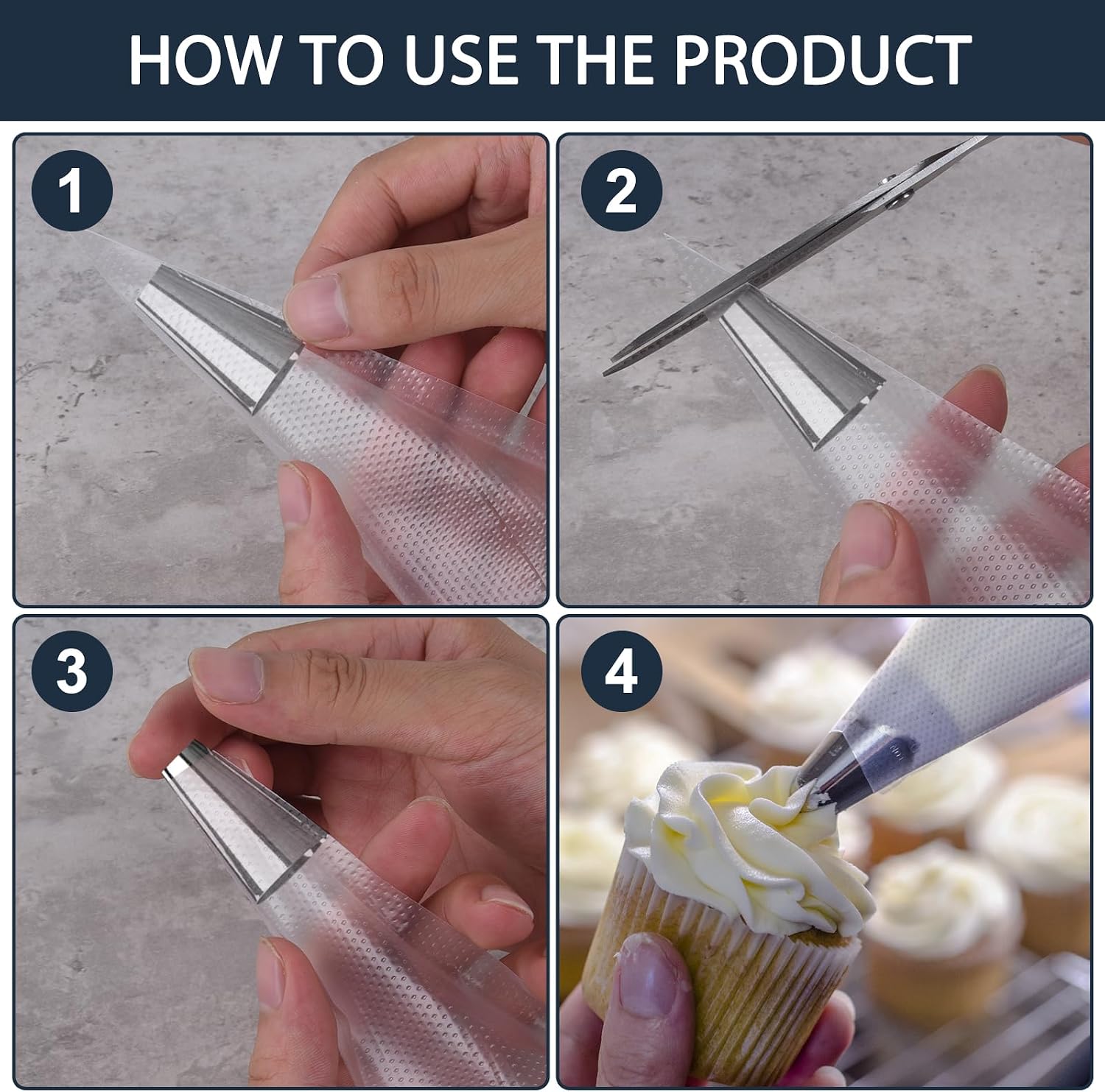 100Pcs Disposable Pastry Pipin - Piping Bag Disposable recension och pris