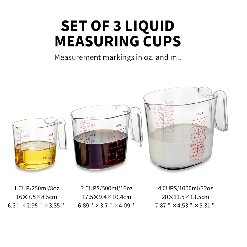 1Cup, 2Cup, 4Cup Transparent N - Kitchen Baking Kit recension och pris