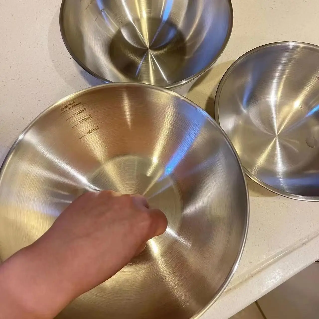 1-3 Stainless Steel Bowl Set W - Kitchen Baking Scale recension och pris