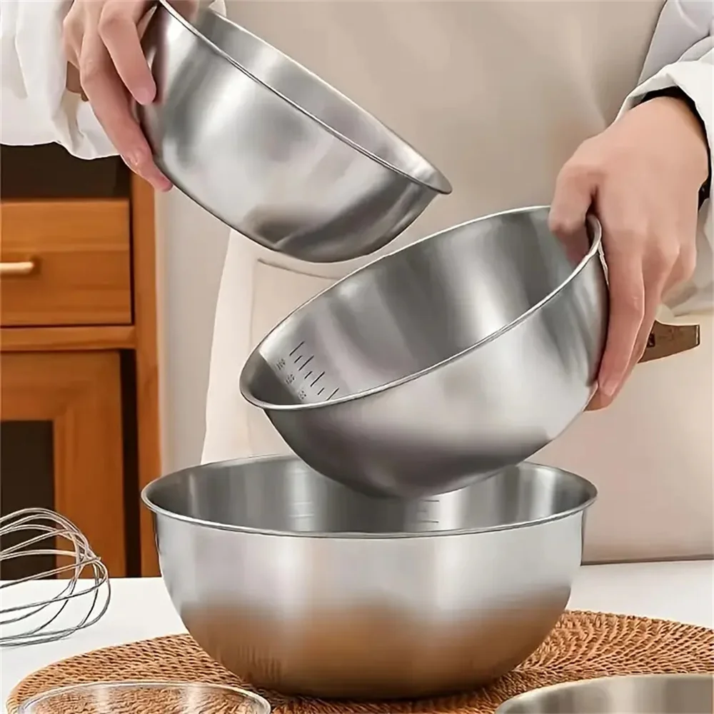 1-3 Stainless Steel Bowl Set W - Kitchen Baking Scale recension och pris