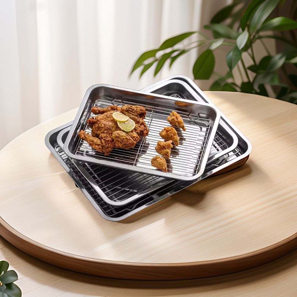 Portable Non-Stick Stainless S - Kitchen Oven Baking Pans recension och pris