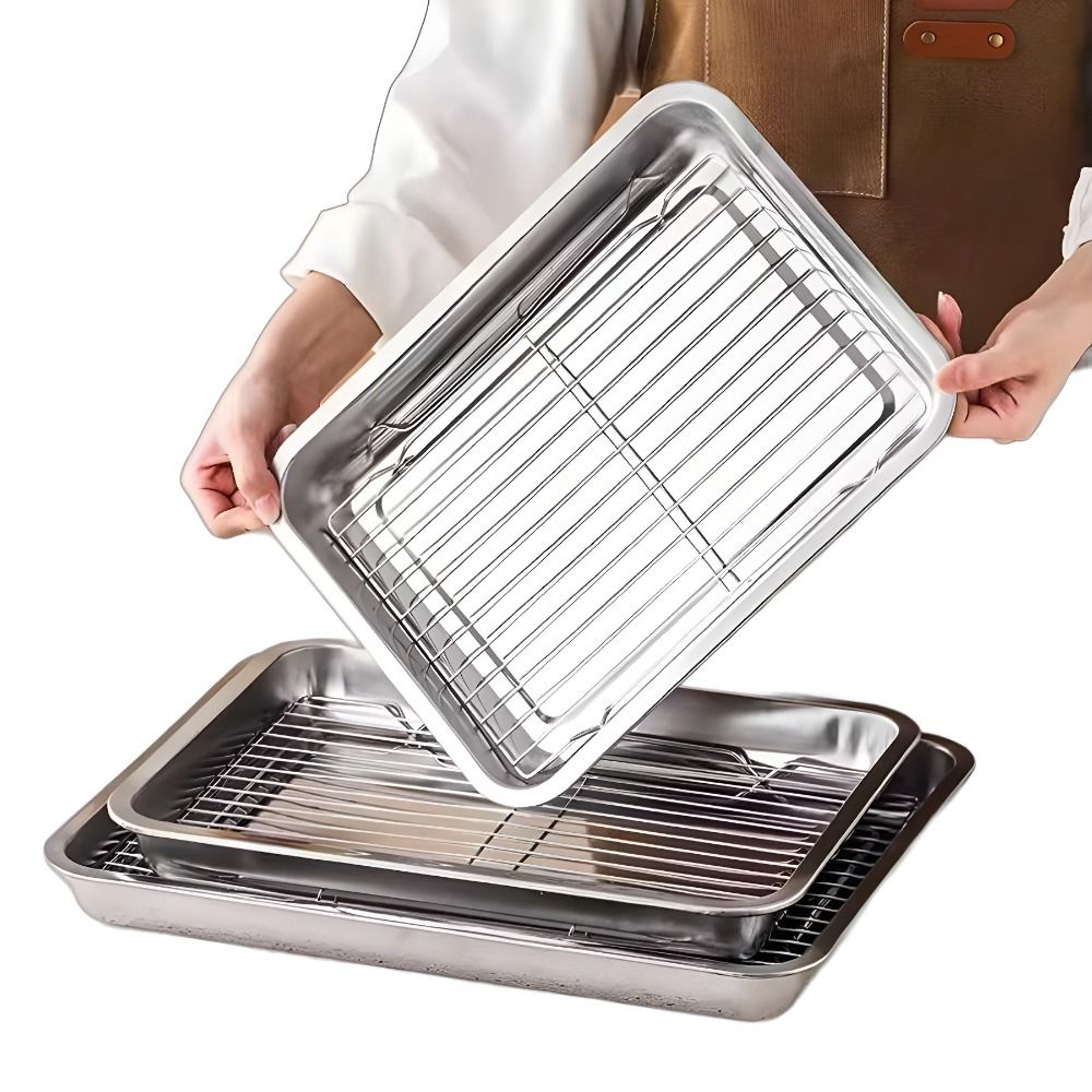 Portable Non-Stick Stainless S - Kitchen Oven Baking Pans recension och pris
