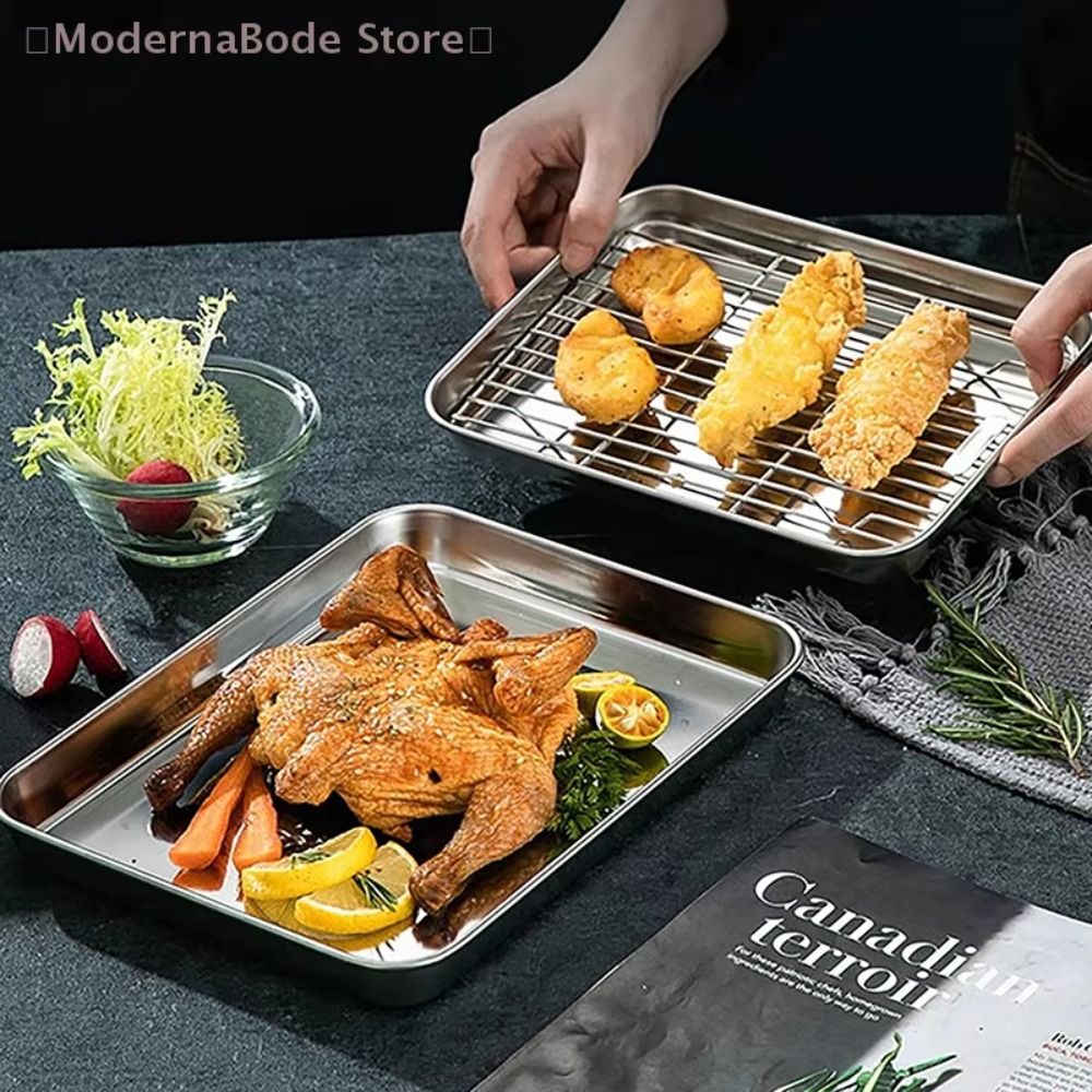 Portable Non-Stick Stainless S - Kitchen Oven Baking Pans recension och pris