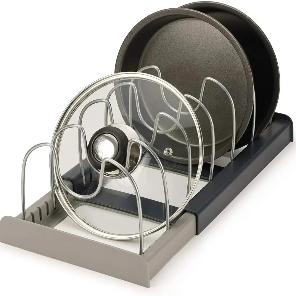 1Pc 7-grid Telescopic Pot Rack - Kitchen Baking Pan Organizer recension och pris