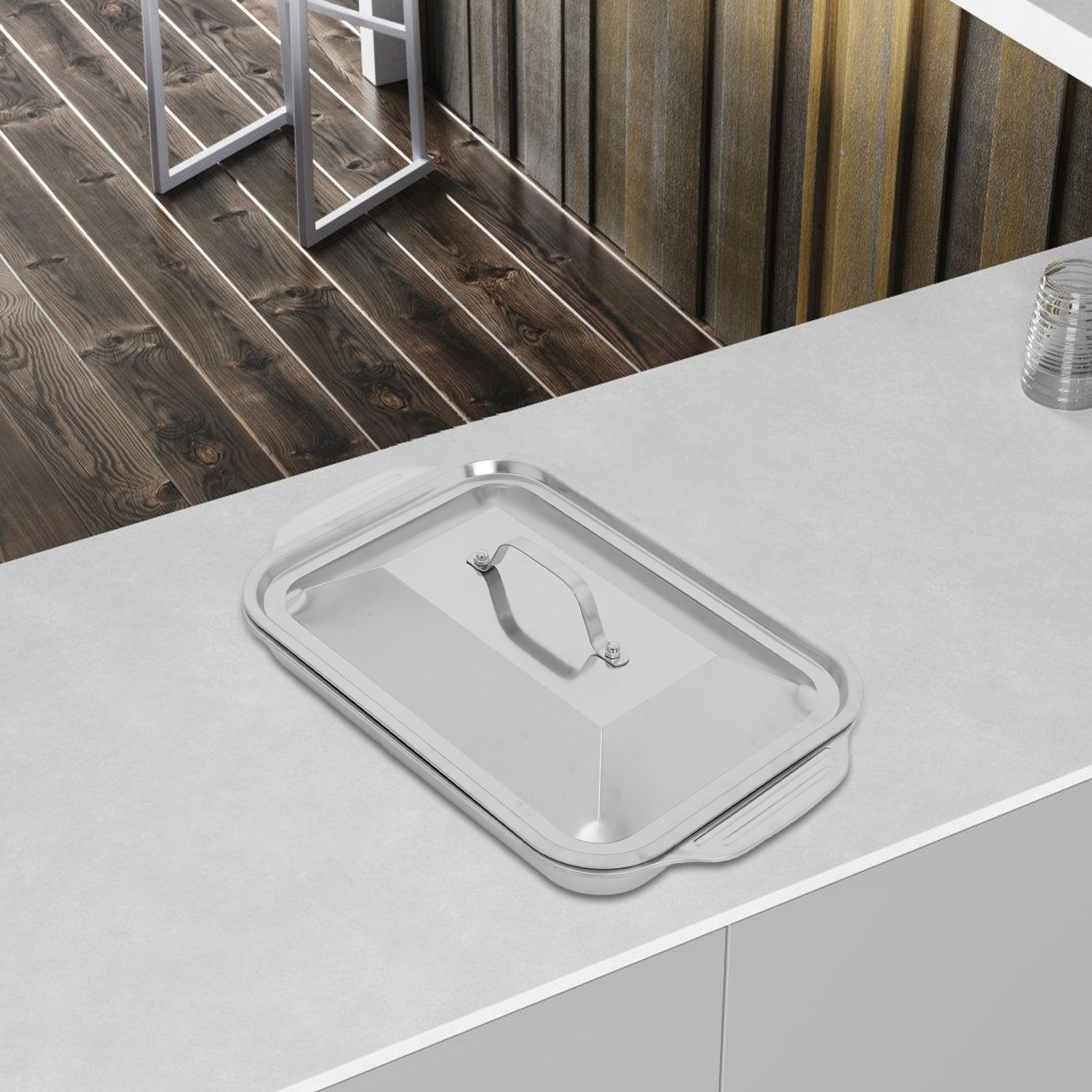 Stainless Steel Rectangular Gr - Kitchen Oven Baking Pans recension och pris