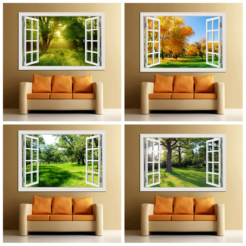 Forest 3D Window Landscape Wal - Kitchen Queen recension och pris