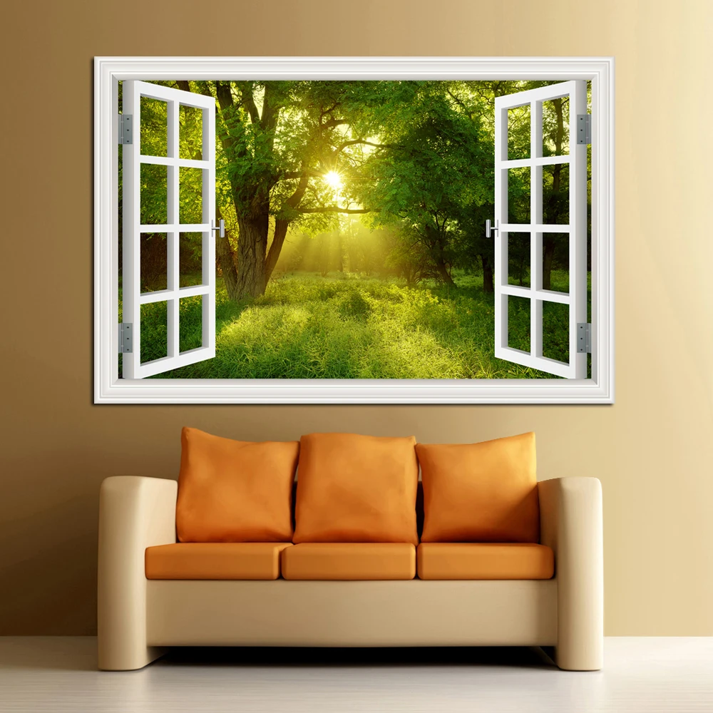 Forest 3D Window Landscape Wal - Kitchen Queen recension och pris
