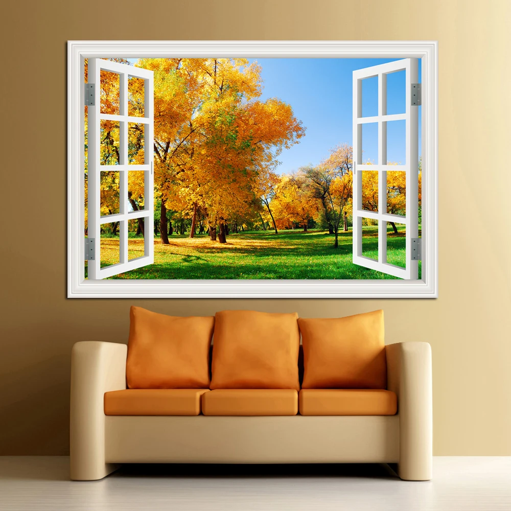 Forest 3D Window Landscape Wal - Kitchen Queen recension och pris