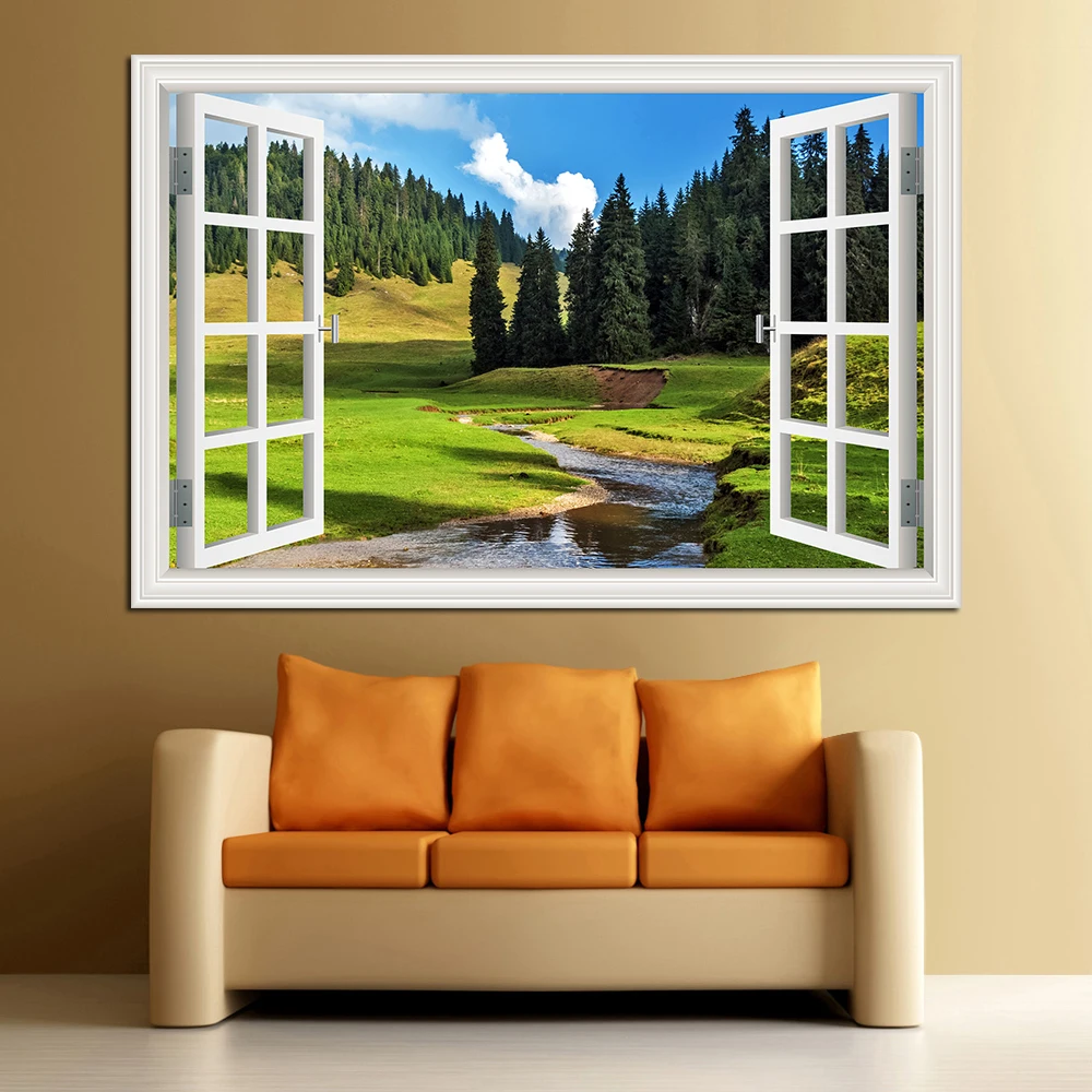 Forest 3D Window Landscape Wal - Kitchen Queen recension och pris