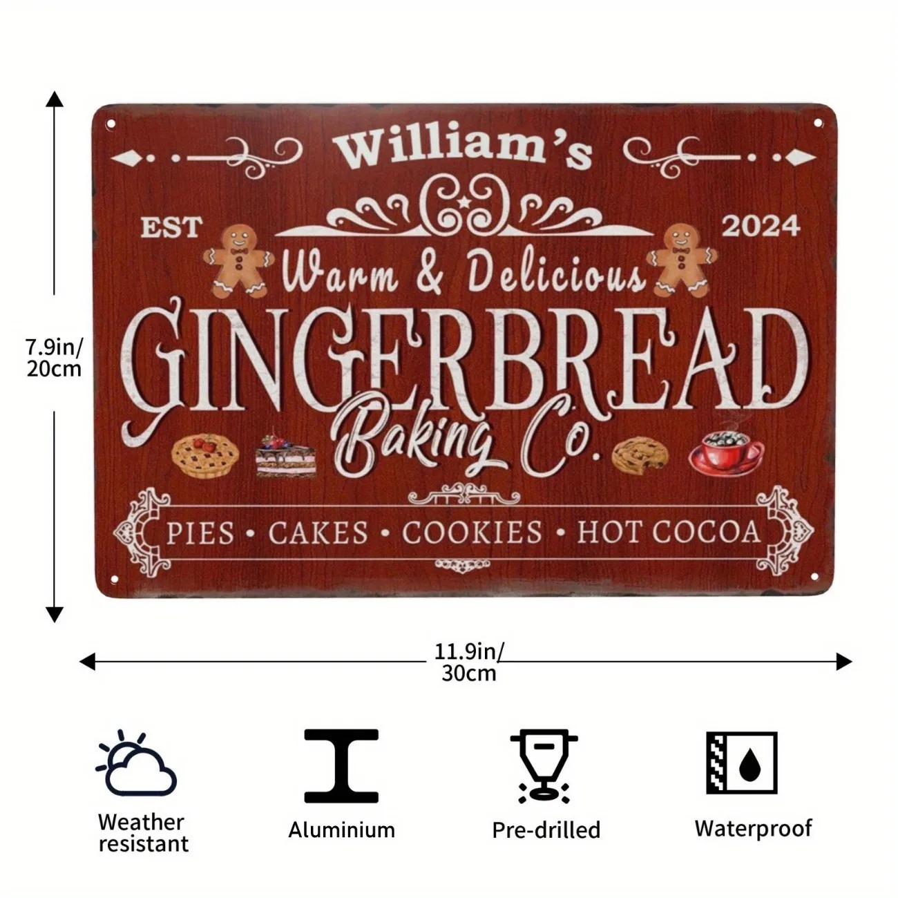 1pc Personalized Gingerbread B - Baking In Kitchen recension och pris