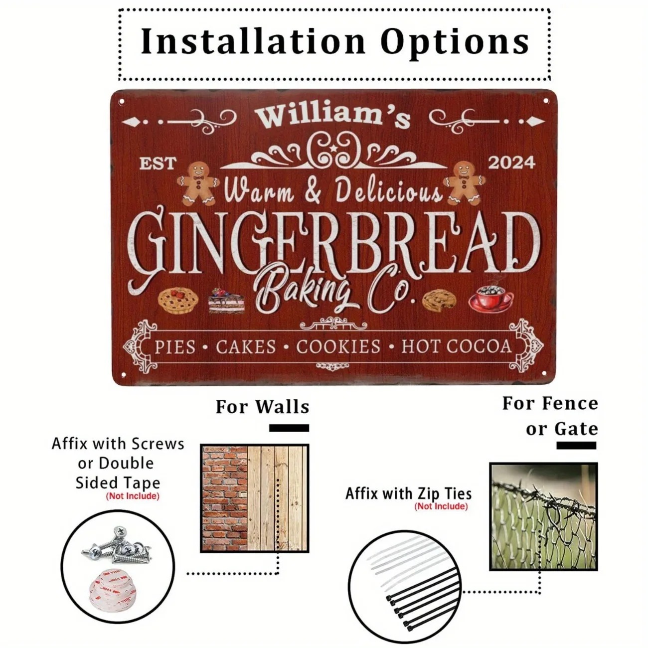 1pc Personalized Gingerbread B - Baking In Kitchen recension och pris