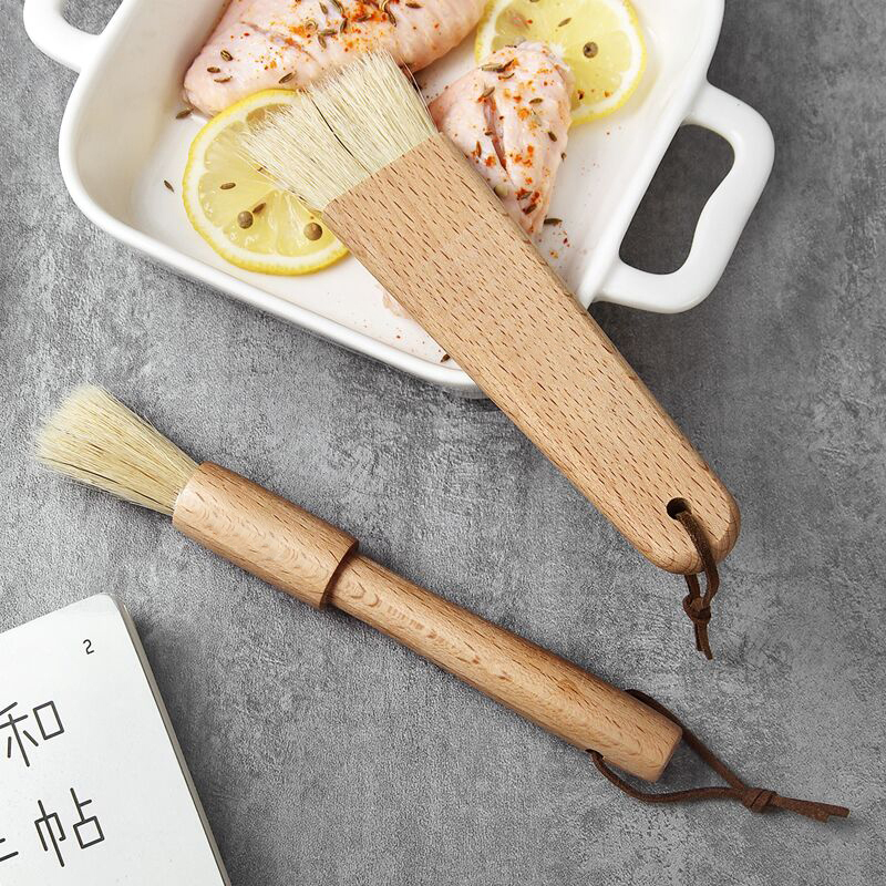 2Pcs Kitchen Oil Brush Wood Ha - Kitchen Baking Brush recension och pris