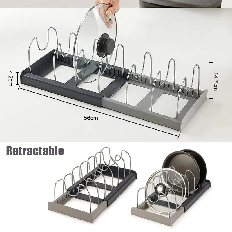 Expandable Stainless Steel Sto - Kitchen Baking Pan Organizer recension och pris