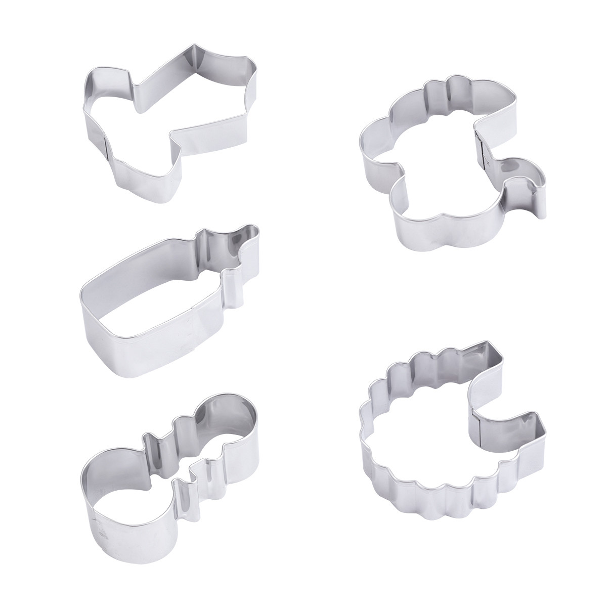 5Pcs Cookie Cutter Set Stainle - Kitchen Baking Cake recension och pris