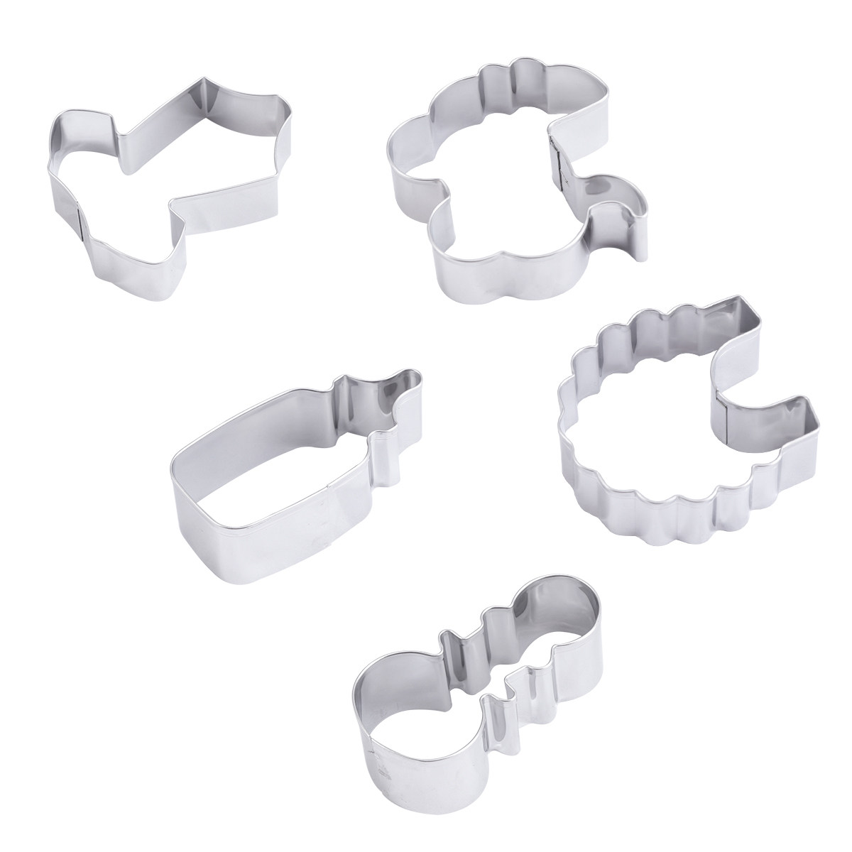 5Pcs Cookie Cutter Set Stainle - Kitchen Baking Cake recension och pris