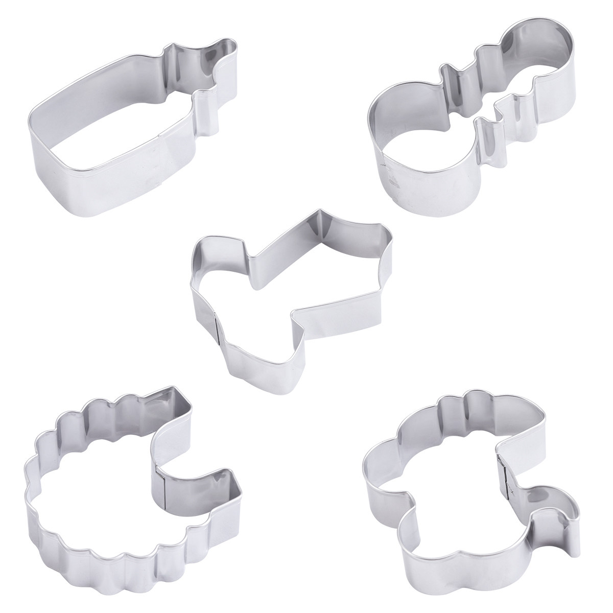 5Pcs Cookie Cutter Set Stainle - Kitchen Baking Cake recension och pris