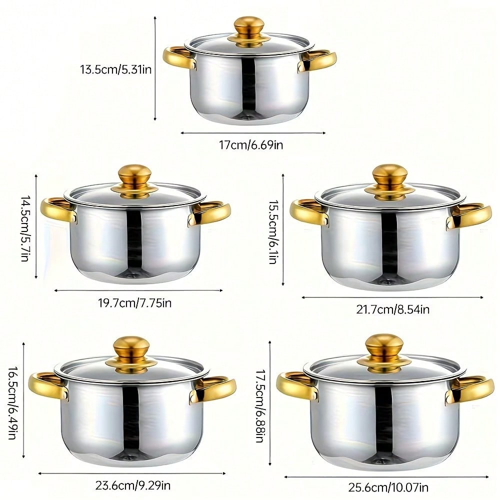 Stainless Steel Pot Set Modern - Kitchen Baking Kit recension och pris