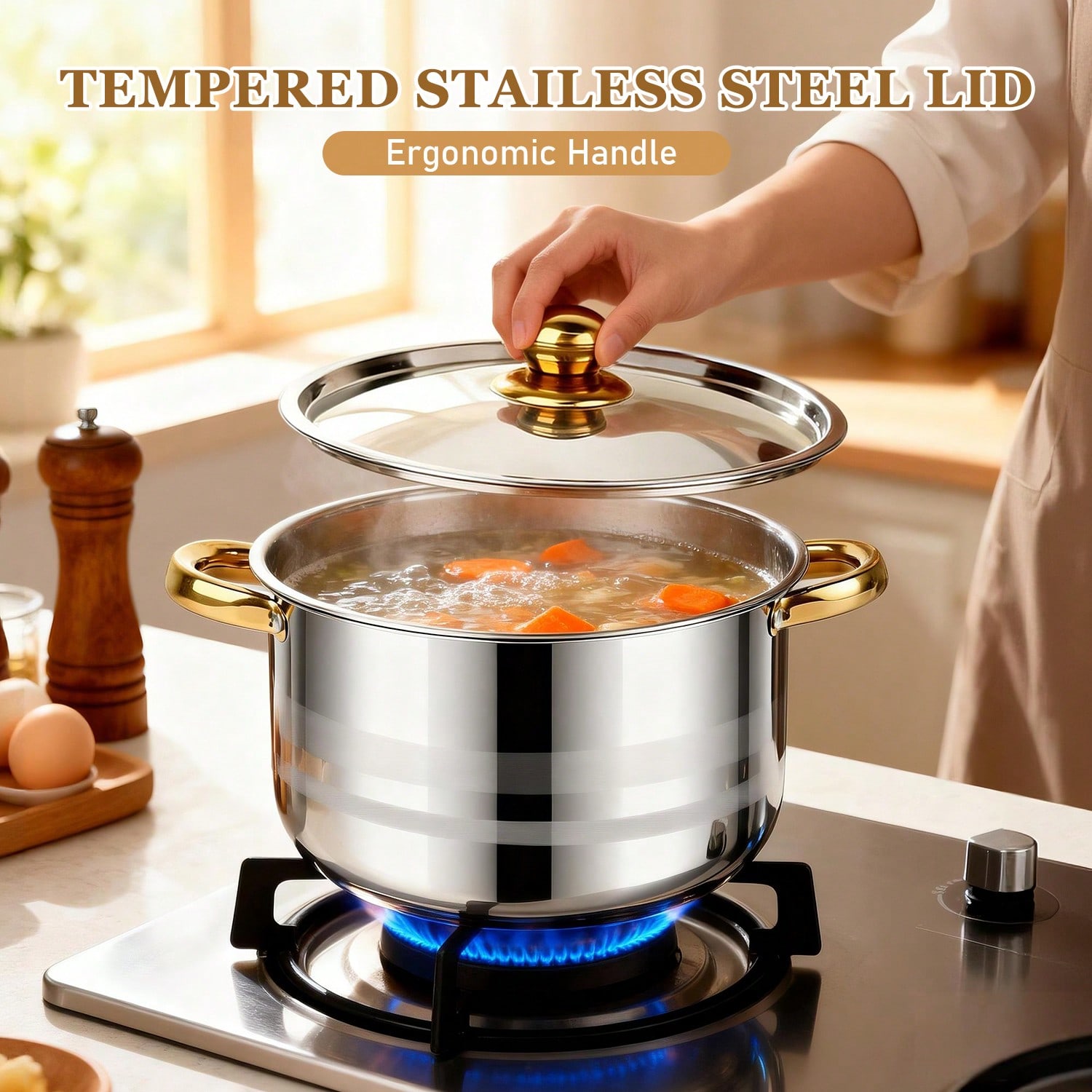 Stainless Steel Pot Set Modern - Kitchen Baking Kit recension och pris