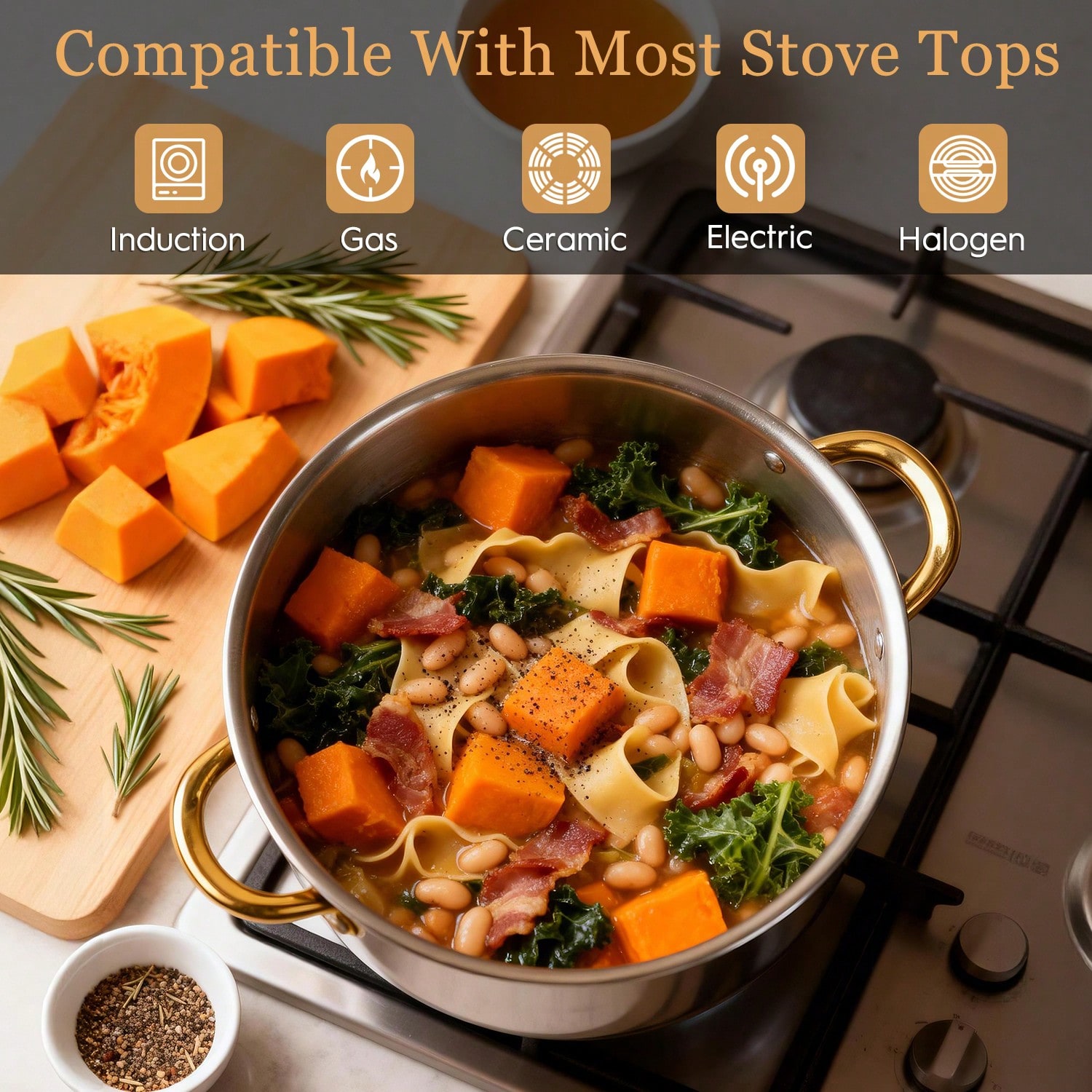Stainless Steel Pot Set Modern - Kitchen Baking Kit recension och pris