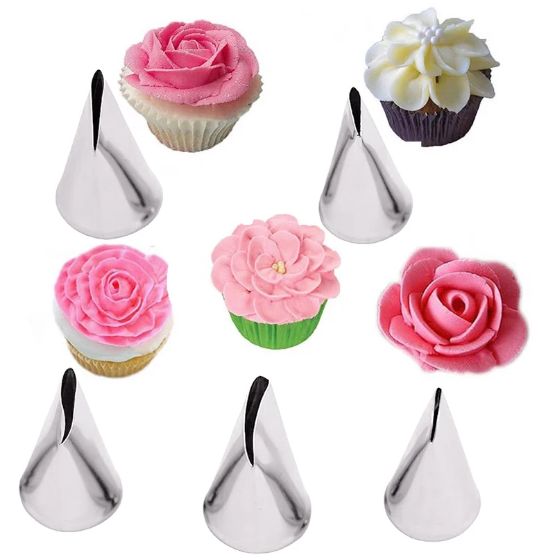 5pcs Flower Tulips Rose Nozzle - Kitchen Baking Decor recension och pris