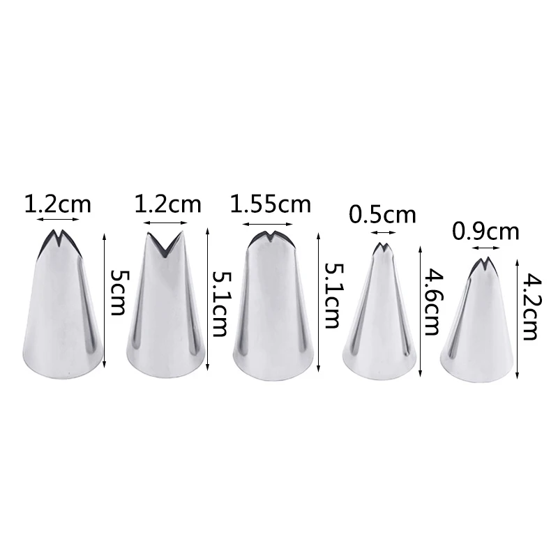 5pcs Flower Tulips Rose Nozzle - Kitchen Baking Decor recension och pris