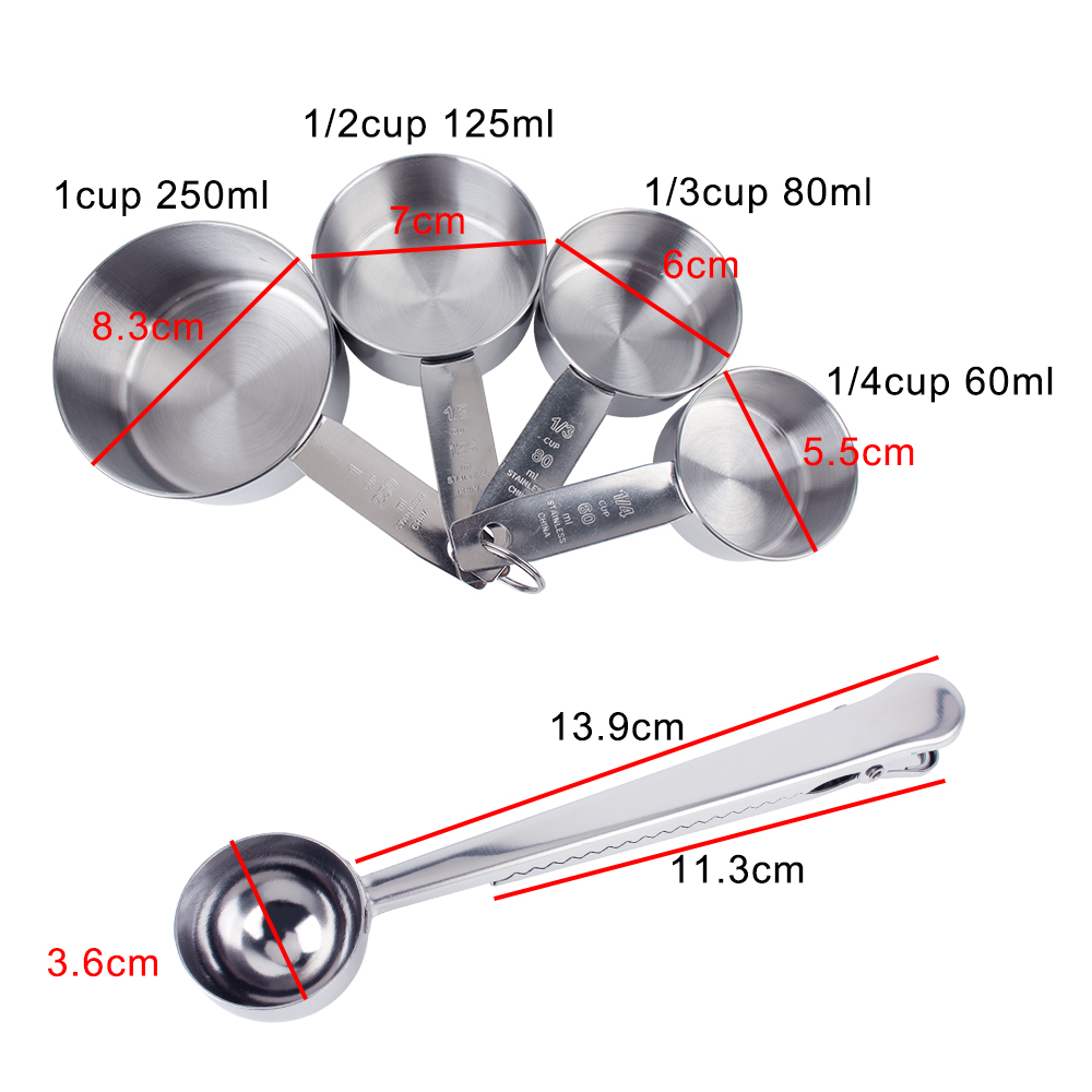 Stackable Measuring Cups and S - Kitchen Baking Kit recension och pris