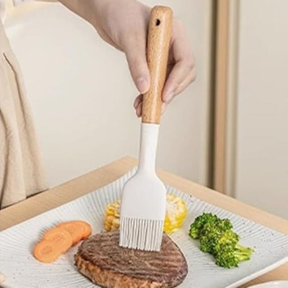 2PCS Wooden Handle Silicone Ba - Pastry Brush Silicone recension och pris