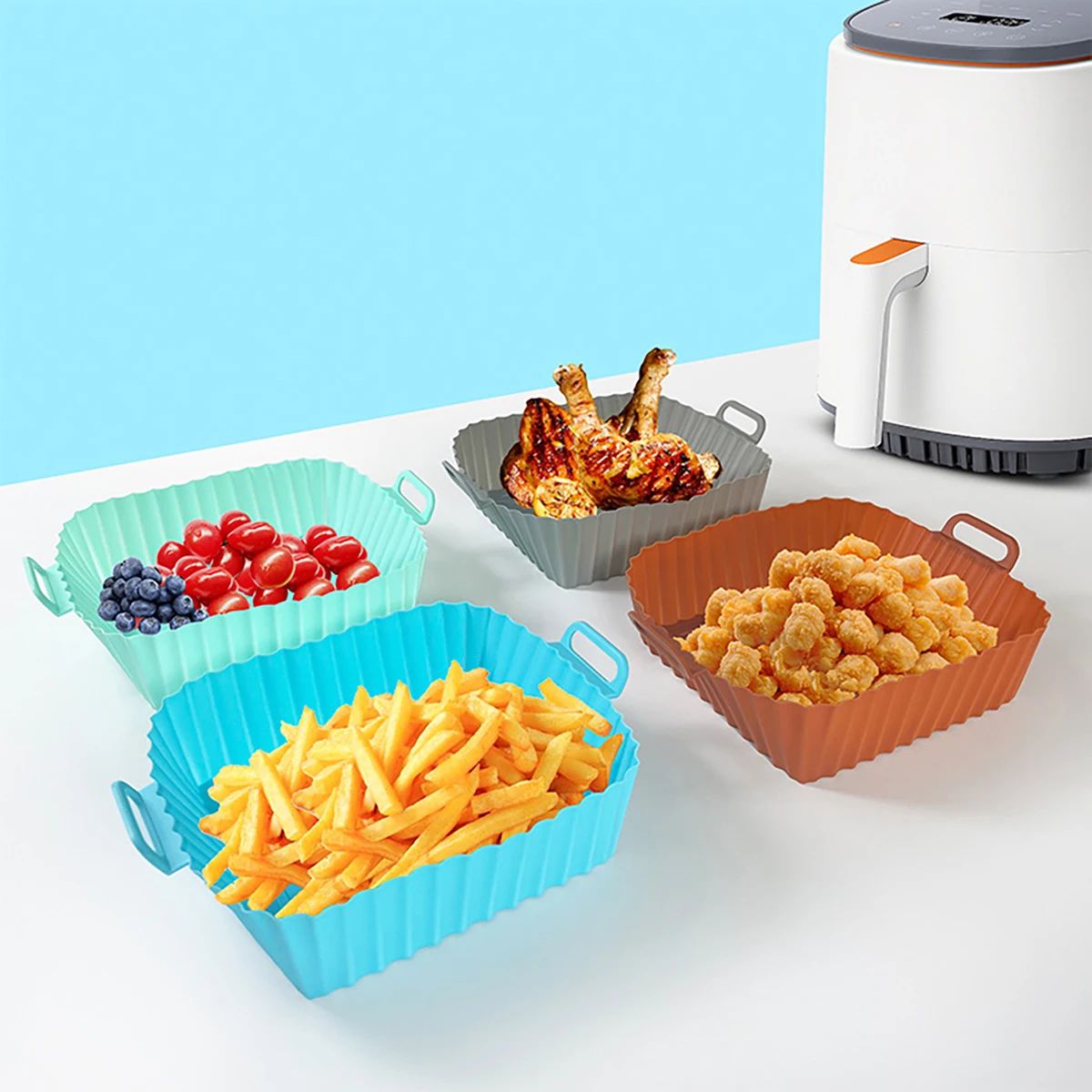 Silicone Fryer Mold Air Fryer  - Kitchen Oven Baking Pans recension och pris