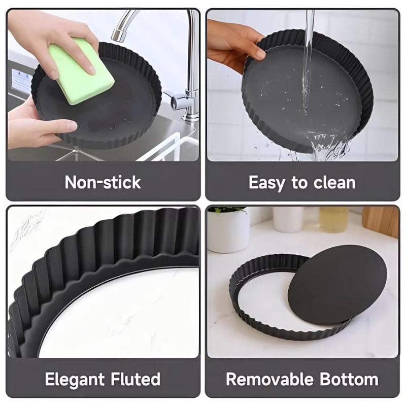 1pc Removable Bottom Fluted Ta - Kitchen Oven Baking Pans recension och pris